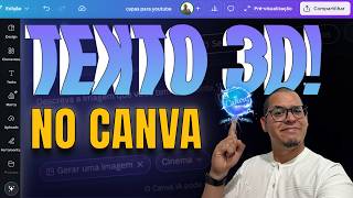 Como Fazer TEXTO 3D no Canva (Efeito Profissional Fácil)