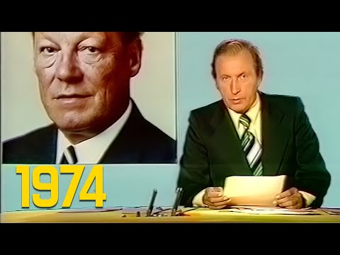 ARD Tagesschau 8:00 PM on the resignation of Willy Brandt (May 7, 1974)
