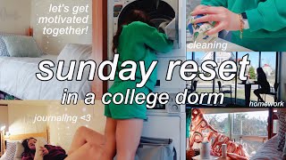 SUNDAY RESET IN A COLLEGE DORM | jmu freshman vlog