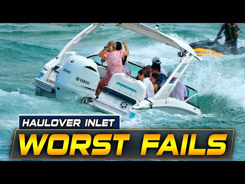 BOAT FAILS: Family in Danger, Guy Drowning, Boat Sinking at Haulover Inlet | BOAT ZONE