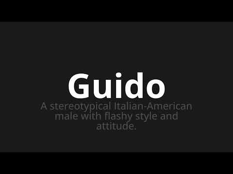 How to pronounce Guido