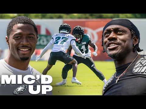 A.J. Brown & Quinyon Mitchell Mic'd Up in INTENSE Training Camp