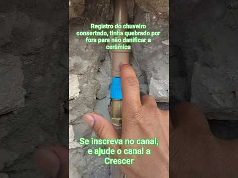 registro do chuveiro consertado, com luva de correr #obras #saopaulo #construção #josepedreiro2017