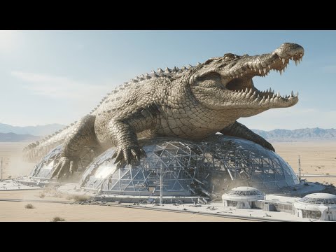 Rescue Mission: Brave Team Saves Cow from Giant Crocodile in the swamp.