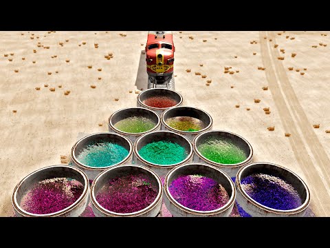 Trains vs Portal Trap – BeamNG.Drive