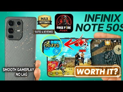 infinix note 50s 5g free fire test. // with 90 fps gameplay// Infinix note 50s gaming review..