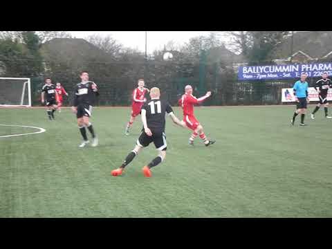 Niall Hanley puts Boro in front in todays 2 0 win over Regional