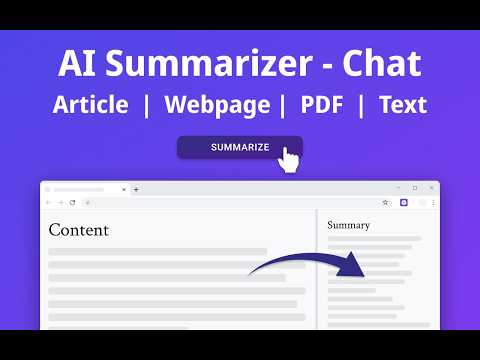 Article Summarizer Extension video preview