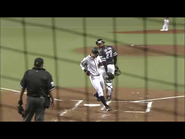 1回裏 ライオンズ浅村が犠牲フライを放ち ノーヒットで先制!! 2014/4/10 L-H