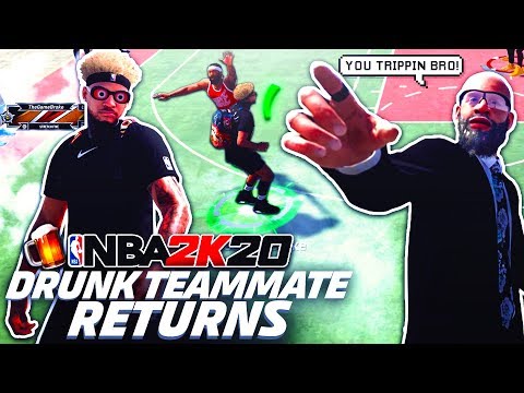 my drunk teammate returns to takeover nba 2k20 with the best build?