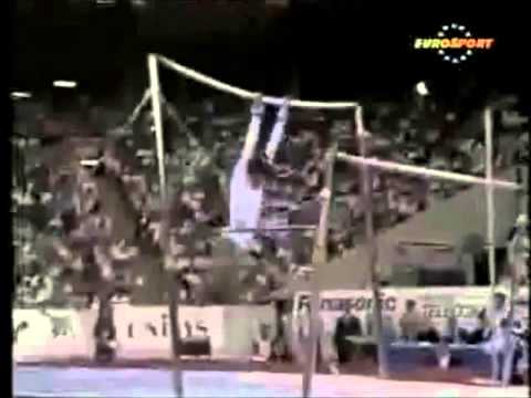 Uneven Bars Front Salto 180 Layout Dismount Gymnastics Video