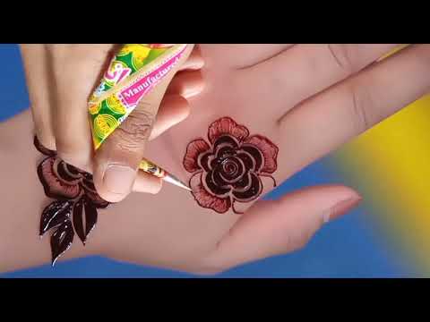 simple & easy mehndi designs flower mehndi design for back hands by sadia