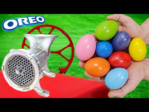 NEW COLORS COLORFUL EGGS VS MEAT GRINDER NEW VIDEO