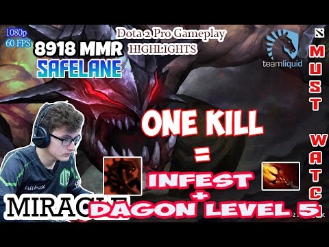 Miracle Dota 2 Lifestealer - INFEST + DAGON LEVEL 5 = ONE KILL - PRO GAMEPLAY