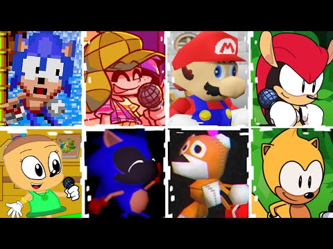 For Hire Remix but Every Turn a Different Character Sings It 🎵 ( FNF: Vs. Dorkly Sonic )