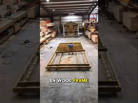 This is how a 3x6 meter tiny house is made of wood frame in less than a minute.