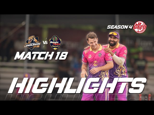 GT20 Canada Season 4 | Match – 18 | Surrey Jaguars vs Bangla Tigers Mississauga | Highlights