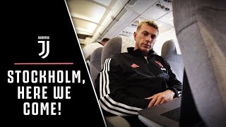 فيديو مغادرة اليوفي نحو السويد ( ستوكهولم ) للقاء اتليتيكو مدريد