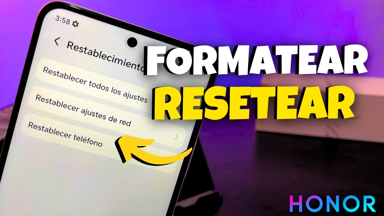 Video para restablecer de fábrica el HONOR Magic 8 Lite paso a paso