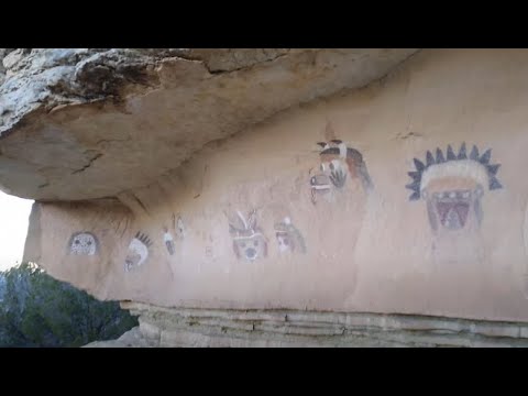 Zuni Nation Pictographs - Village of the Great Kivas Archaeological Site - Zuni Kachina