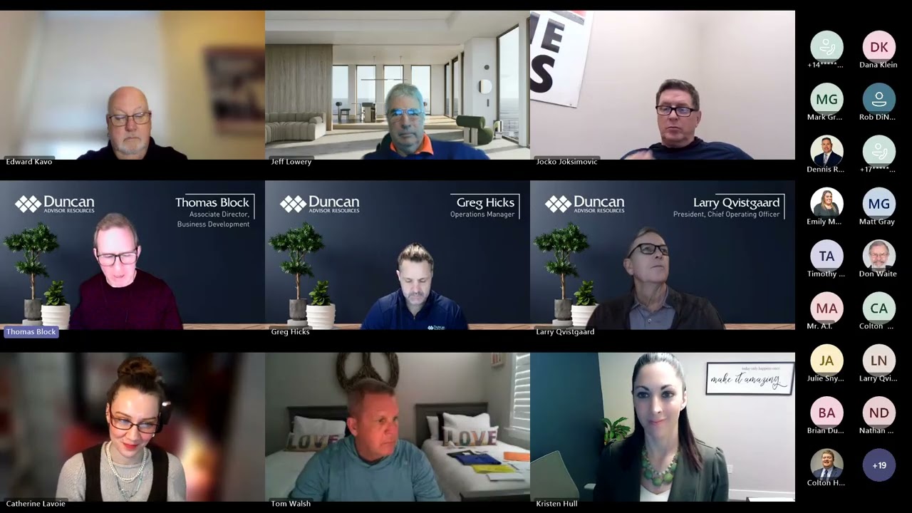 01/14/26 Compliance: Online 2025 1099 Forms, Knowledge Center University; Business: Final Reminder - Perhsing Money Changes, Advanced Planning Webinar; Presentation: Anatomy of a Recession with Matt and Victor