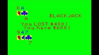 Color Blackjack for the TRS-80 CoCo