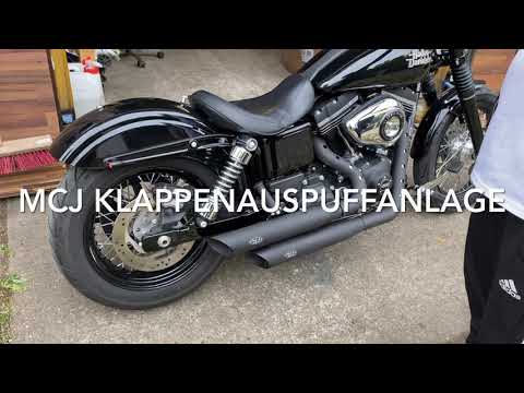 MCJ Klappenauspuff-Komplettanlage - DB-Messung - Street Bob Dyna 2017 Euro 4