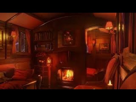 Cozy Ambiance | Rustic Caravan Ambience - Rain Sounds & Thunderstorm with Crackling Fireplace.