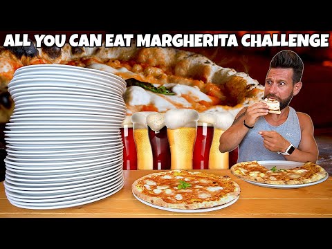 ALL YOU CAN EAT PIZZA MARGHERITA CHALLENGE con rinforzo di BIRRA - MAN VS FOOD