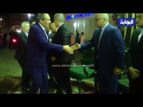 مجدي عبد الغني و سيف زاهر في عزاء والد زوجة شوبير