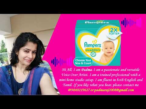 Padma Harikrishnan Voice Over English Ad (Pampers Swaddlers)