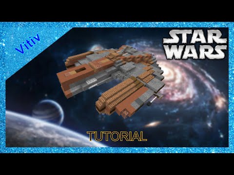 Star Wars Dynamic-Class Freighter 'Ebon Hawk' in Minecraft - 1:1 Scale - Tutorial