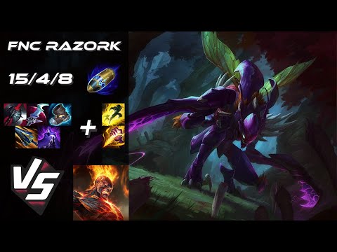 Fnatic Razork JUNGLE Kha'Zix vs Brand - EU Challenger Patch 14.13