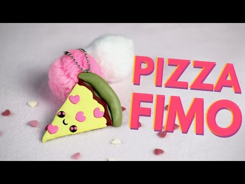 Cómo hacer una pizza kawaii en arcilla polimérica o pasta moldeable