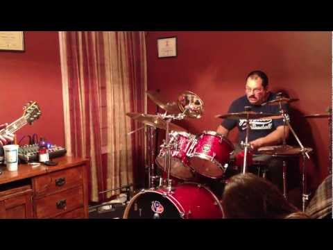 Bob Treen of New Hartford NY Drum Maniac www.eddievegas.com Gibson Les Paul 2-12-2012