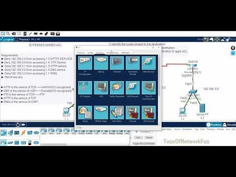 ►EXTENDED NAMED ACL Configuration I PACKET TRACER I IP Access-List Extended CISCO Deny tcp 1921681.1