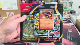 #331 Chaos Rising Booster Box 3 pack Sleeved Blister Case Pokemon