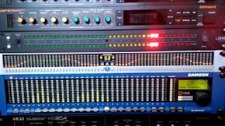 Alesis DEQ230D EQ DEMO with IMG Stageline VU-800  and Samson D1500