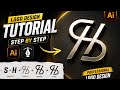 Professional SH Monogram Logo Design Illustrator Tutorial