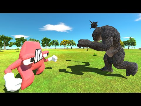 Cave Troll Deluxe vs Alphabet A - Animal Revolt Battle Simulator