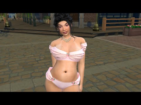 the sims 4 premium cc download brunette female Mei Prescott by Bonita100 Game Video Preview