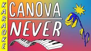 Canova - Never || Karaoke ▪ Piano Instrumental ▪ Lyrics