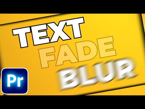 MOTION Blur TEXT ANIMATION In Premiere Pro