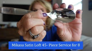 Mikasa Satin Loft Dinnerware Service for 8 with Serveware