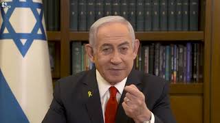 Prime Minister Benjamin Netanyahu in a direct message to the Iranian people (עדכוני משרד ראש הממשלה) - התמונה מוצגת ישירות מתוך אתר האינטרנט יוטיוב. זכויות היוצרים בתמונה שייכות ליוצרה. קישור קרדיט למקור התוכן נמצא בתוך דף הסרטון