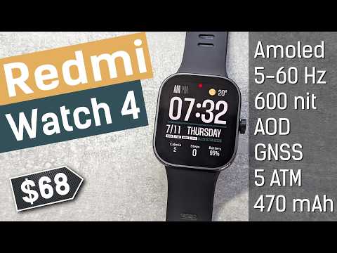 Оригинал Смарт-часы Xiaomi Redmi Watch 4 Black EU (не путать с версией Active, что в 3 раза дешевле) - фото 1 - id-p2520823999