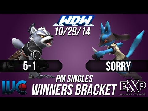 WDW 10/29/14 - 5-1 (Wolf/Pit) vs. SORRY (Lucario/Mario) PM Winner's Bracket