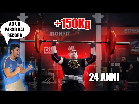 ITALIAN MILITARY PRESS 150 KG RECORD ATTEMPT - MATTEO TONINELLI