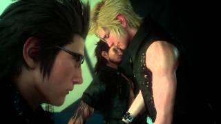 Final Fantasy XV Episode Duscae - Ignis, Gladiolus, Prompto &amp; Noctis &quot;Rise and Shine&quot; Cutscene PS4