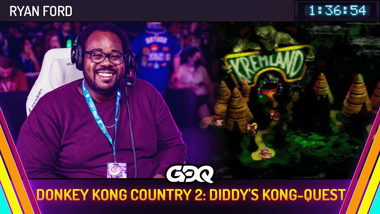 Donkey Kong Country 2: Diddy's Kong-Quest by Ryan Ford in 1:36:54 - Summer Games Done Quick 2026